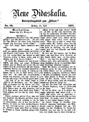 Neue Didaskalia (Pfälzer) Freitag 13. Juli 1877