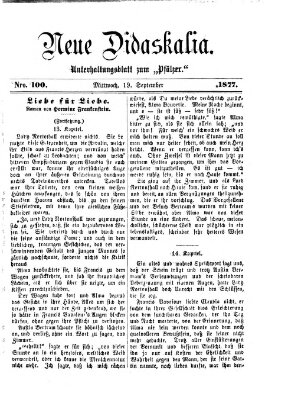 Neue Didaskalia (Pfälzer) Mittwoch 19. September 1877