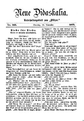 Neue Didaskalia (Pfälzer) Sonntag 18. November 1877