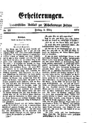Erheiterungen (Aschaffenburger Zeitung) Freitag 2. März 1877