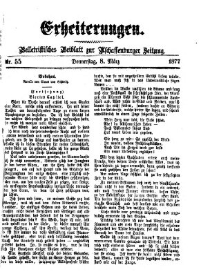 Erheiterungen (Aschaffenburger Zeitung) Donnerstag 8. März 1877
