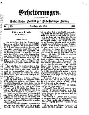 Erheiterungen (Aschaffenburger Zeitung) Samstag 26. Mai 1877