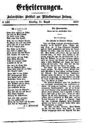 Erheiterungen (Aschaffenburger Zeitung) Dienstag 21. August 1877