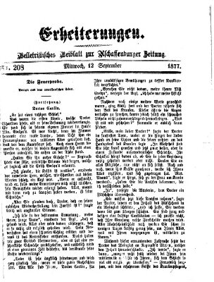 Erheiterungen (Aschaffenburger Zeitung) Mittwoch 12. September 1877