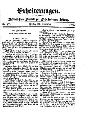 Erheiterungen (Aschaffenburger Zeitung) Freitag 28. September 1877