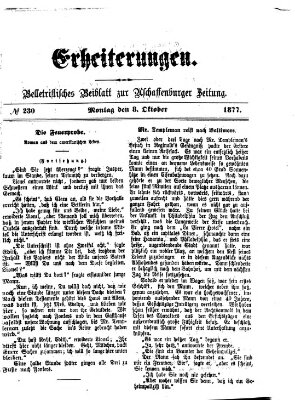 Erheiterungen (Aschaffenburger Zeitung) Montag 8. Oktober 1877