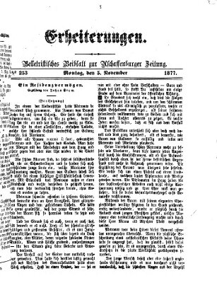 Erheiterungen (Aschaffenburger Zeitung) Montag 5. November 1877