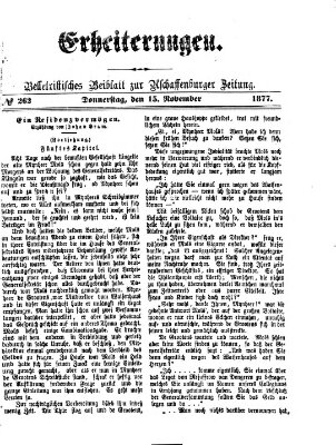 Erheiterungen (Aschaffenburger Zeitung) Donnerstag 15. November 1877