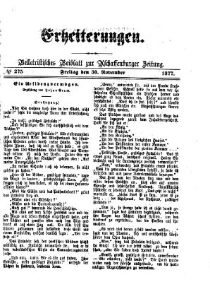 Erheiterungen (Aschaffenburger Zeitung) Freitag 30. November 1877