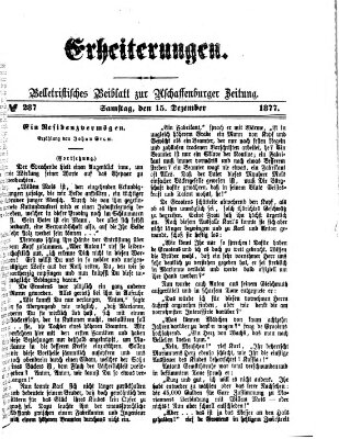 Erheiterungen (Aschaffenburger Zeitung) Samstag 15. Dezember 1877