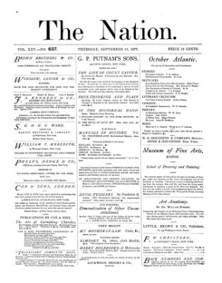 The nation Donnerstag 13. September 1877