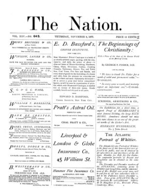 The nation Donnerstag 8. November 1877