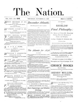 The nation Donnerstag 15. November 1877