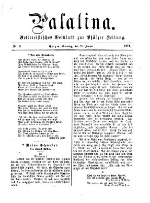 Palatina (Pfälzer Zeitung) Samstag 20. Januar 1877