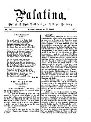 Palatina (Pfälzer Zeitung) Samstag 25. August 1877