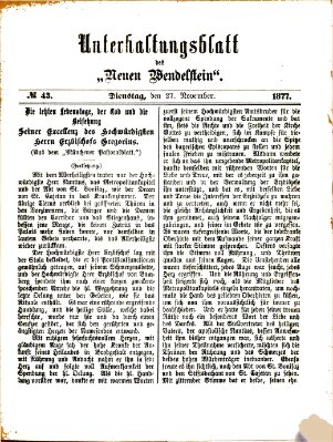 Wendelstein Dienstag 27. November 1877