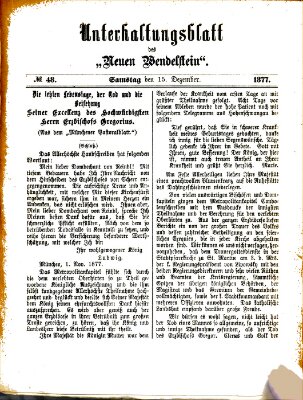Wendelstein Samstag 15. Dezember 1877