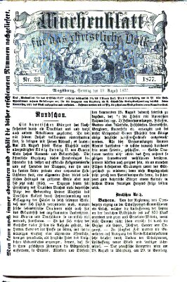 Wochenblatt für das christliche Volk Sonntag 19. August 1877