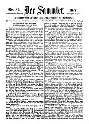 Der Sammler (Augsburger Abendzeitung) Dienstag 10. Juli 1877