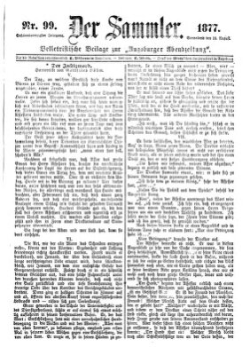 Der Sammler (Augsburger Abendzeitung) Samstag 18. August 1877