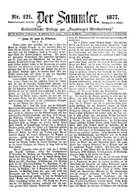 Der Sammler (Augsburger Abendzeitung) Dienstag 9. Oktober 1877