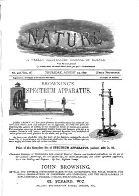 Nature Donnerstag 23. August 1877