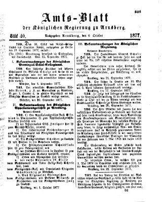 Amtsblatt für den Regierungsbezirk Arnsberg Samstag 6. Oktober 1877
