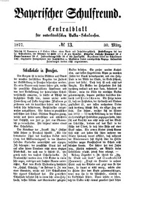 Bayerischer Schulfreund Freitag 30. März 1877