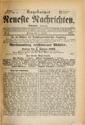 Augsburger neueste Nachrichten Freitag 5. Januar 1877