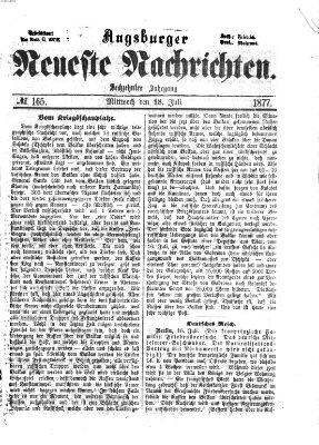 Augsburger neueste Nachrichten Mittwoch 18. Juli 1877