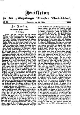 Augsburger neueste Nachrichten Donnerstag 22. März 1877