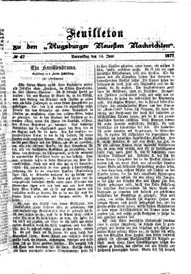 Augsburger neueste Nachrichten Donnerstag 14. Juni 1877