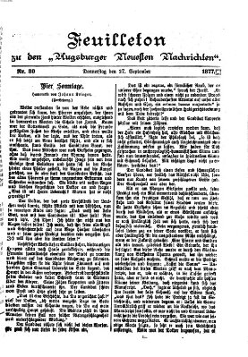 Augsburger neueste Nachrichten Donnerstag 27. September 1877