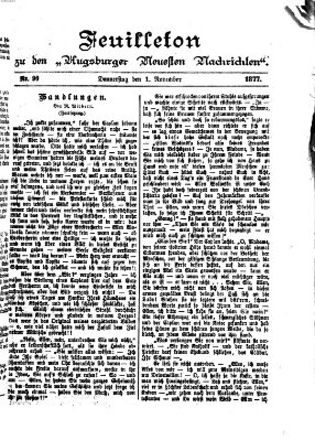 Augsburger neueste Nachrichten Donnerstag 1. November 1877
