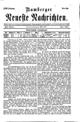Bamberger neueste Nachrichten Donnerstag 24. Mai 1877
