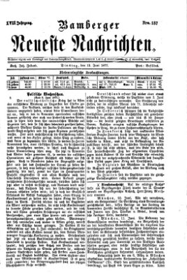 Bamberger neueste Nachrichten Dienstag 12. Juni 1877