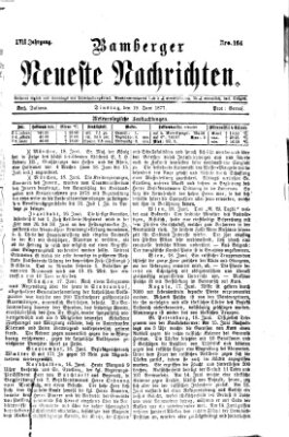 Bamberger neueste Nachrichten Dienstag 19. Juni 1877