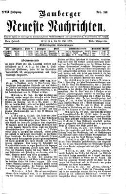Bamberger neueste Nachrichten Freitag 13. Juli 1877