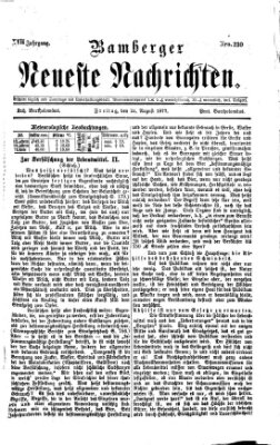 Bamberger neueste Nachrichten Freitag 24. August 1877