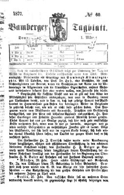 Bamberger Tagblatt Donnerstag 1. März 1877