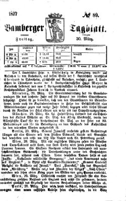 Bamberger Tagblatt Freitag 30. März 1877