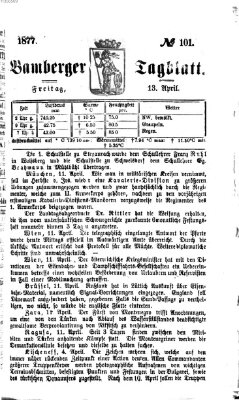 Bamberger Tagblatt Freitag 13. April 1877