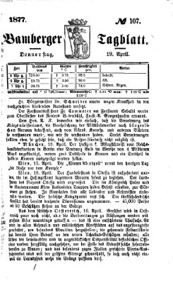 Bamberger Tagblatt Donnerstag 19. April 1877