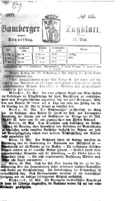 Bamberger Tagblatt Donnerstag 17. Mai 1877