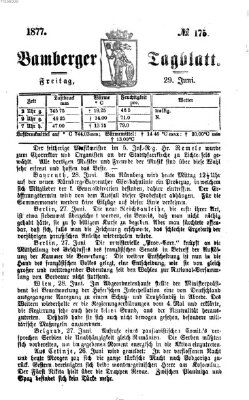 Bamberger Tagblatt Freitag 29. Juni 1877