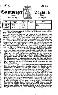 Bamberger Tagblatt Freitag 3. August 1877