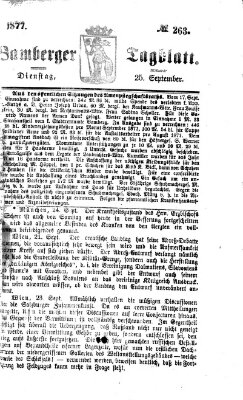 Bamberger Tagblatt Dienstag 25. September 1877