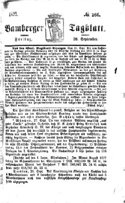 Bamberger Tagblatt Freitag 28. September 1877