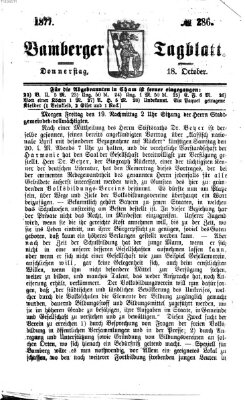 Bamberger Tagblatt Donnerstag 18. Oktober 1877