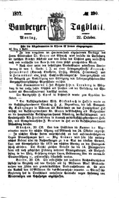Bamberger Tagblatt Montag 22. Oktober 1877